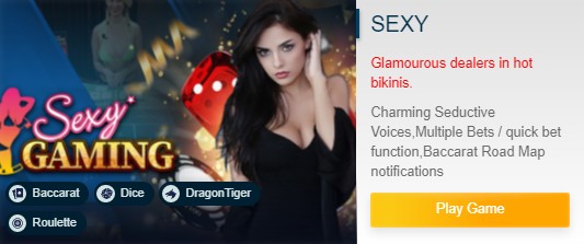 Sexy live casino on betjee